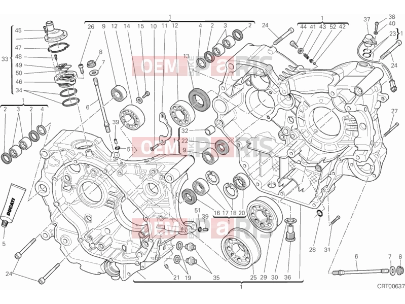 DUCATI 2014 Monster 796 - DMT CRANKCASE » ENGINE CASE