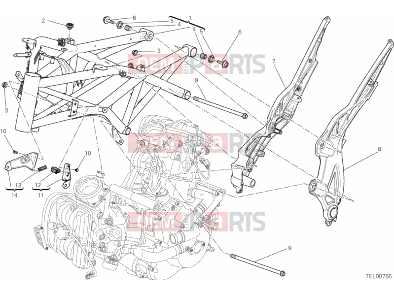 DUCATI 2014 Diavel STRADA FRAME » FRAME