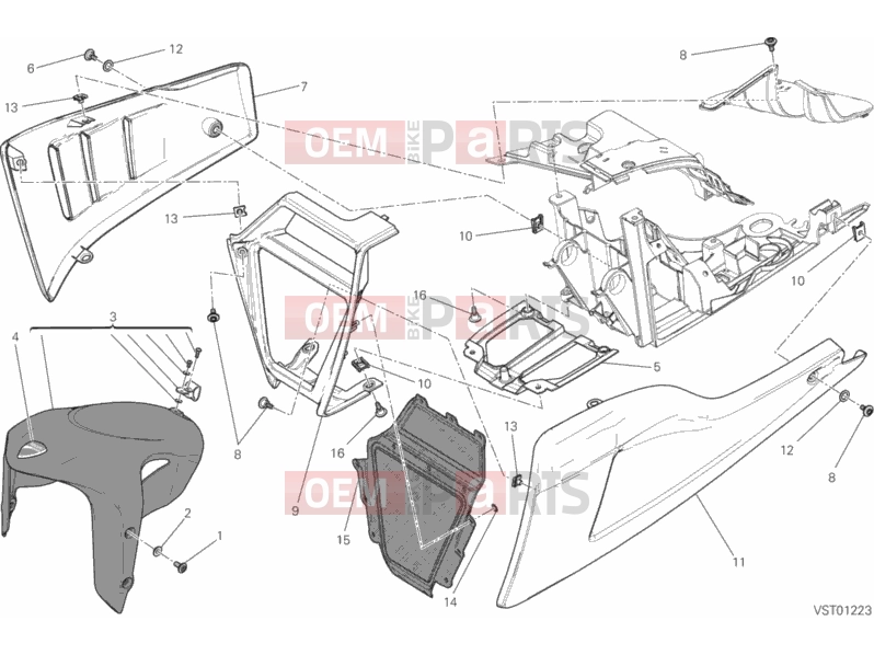 DUCATI 2014 Diavel STRADA FRONT MUDGUARD » PLASTICS