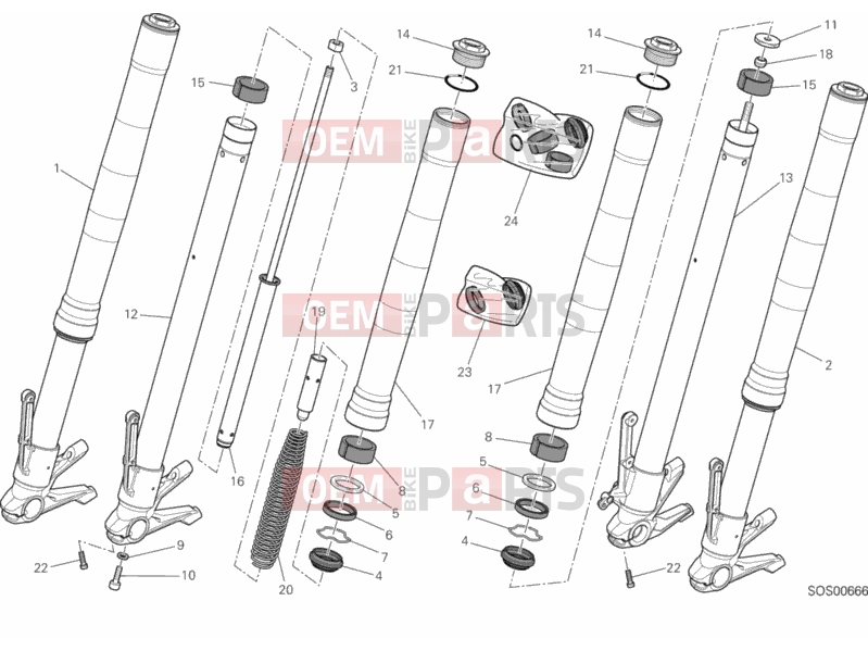 DUCATI 2014 HYPERMOTARD FRONT FORK » FRONT SUSPENSION