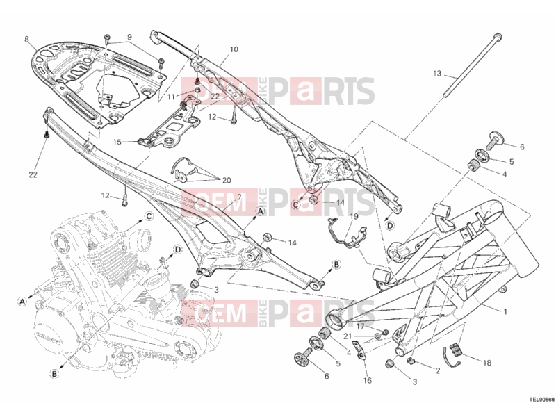 DUCATI 2013 Monster 1100 EVO ABS FRAME » FRAME