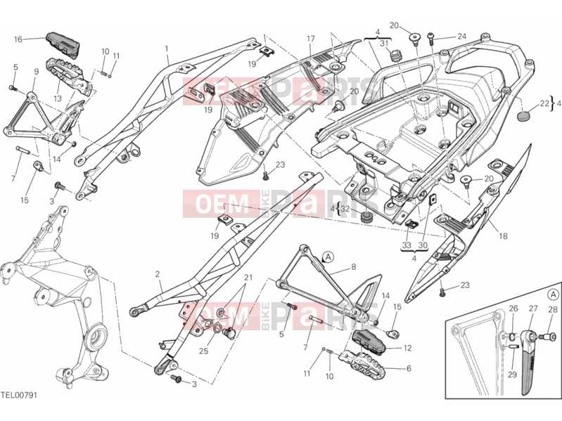DUCATI 2013 Multistrada 1200 S GT REAR FRAME COMP. » FRAME