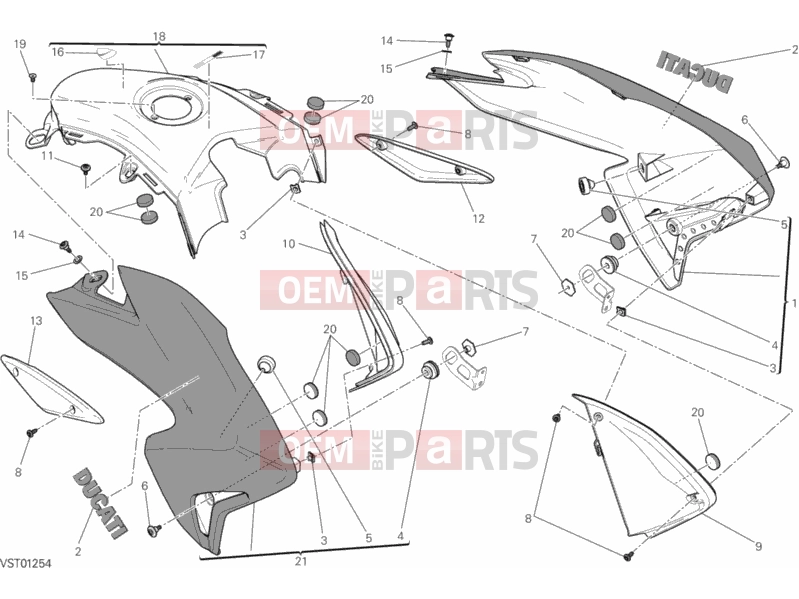 DUCATI 2013 HYPERSTRADA FAIRING » PLASTICS