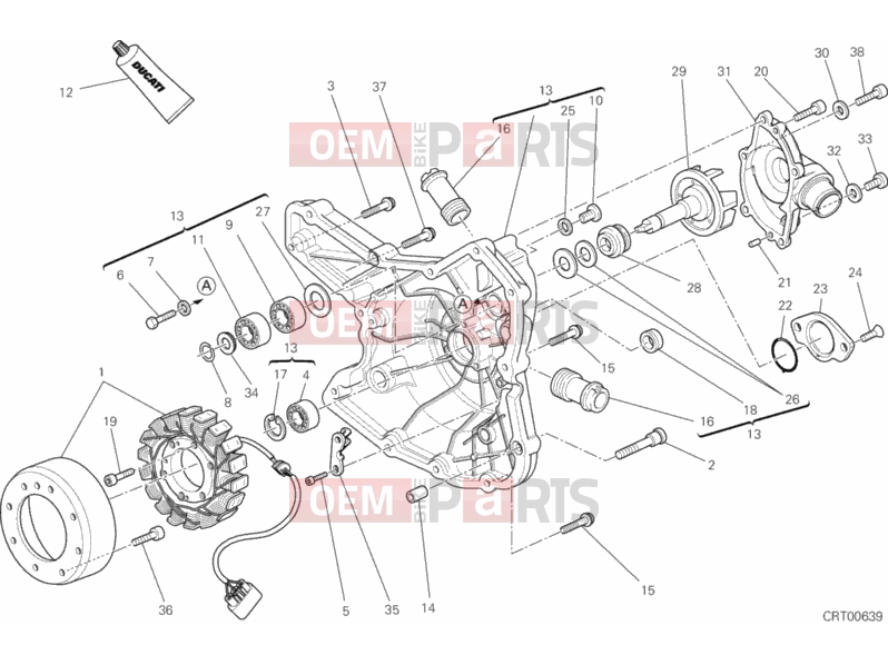 DUCATI 2013 HYPERSTRADA GENERATOR COVER » IGNITION SYSTEM