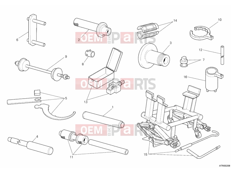 DUCATI 2012 Multistrada 1200 WORKSHOP SERVICE TOOLS, FRAME » FRAME