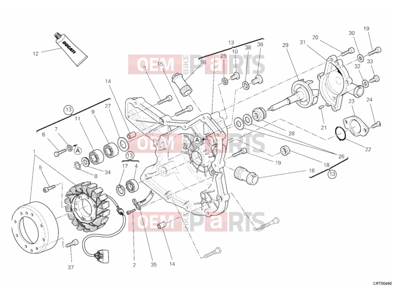 DUCATI 2012 Multistrada 1200 GENERATOR COVER » IGNITION SYSTEM