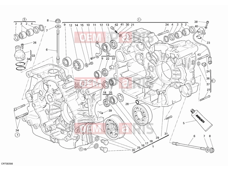 DUCATI 2012 Monster 696 CRANKCASE » ENGINE CASE