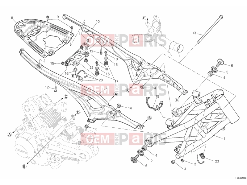 DUCATI 2012 Monster 696 ABS FRAME » FRAME
