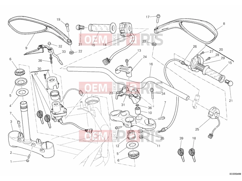 DUCATI 2012 Monster 796 ABS HANDLEBAR » HANDLE BAR
