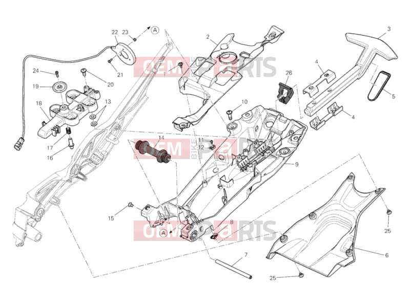 DUCATI 2012 Diavel Carbon REAR FRAME COMP. » FRAME
