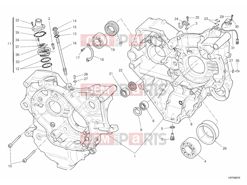 DUCATI 2012 Diavel Carbon CRANKCASE » ENGINE CASE