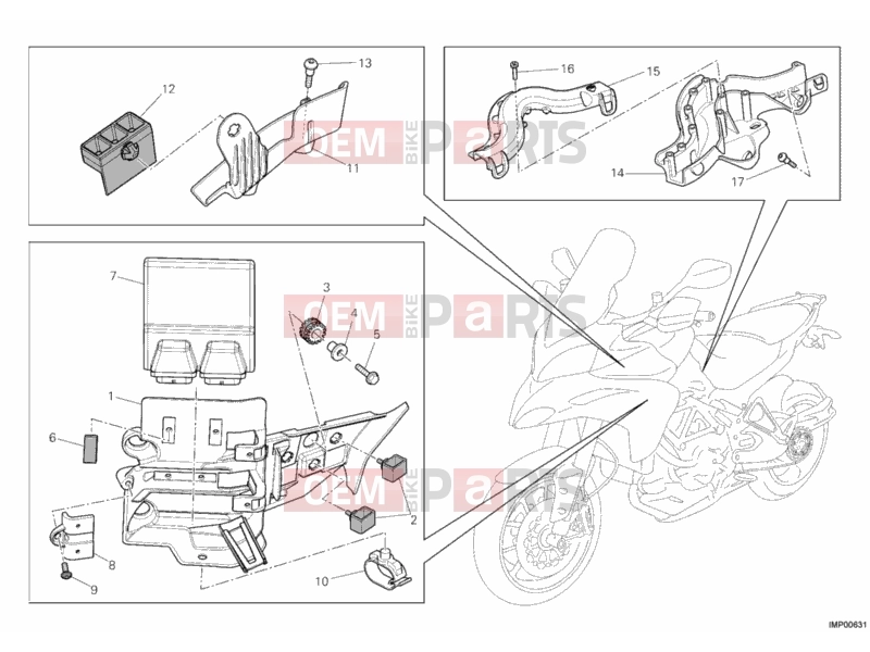 DUCATI 2011 Multistrada 1200 ABS ENGINE CONTROL UNIT » HANDLE BAR