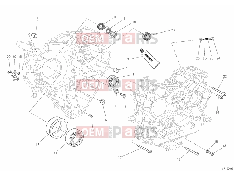 DUCATI 2011 Multistrada 1200 ABS CRANKCASE BEARINGS » ENGINE CASE