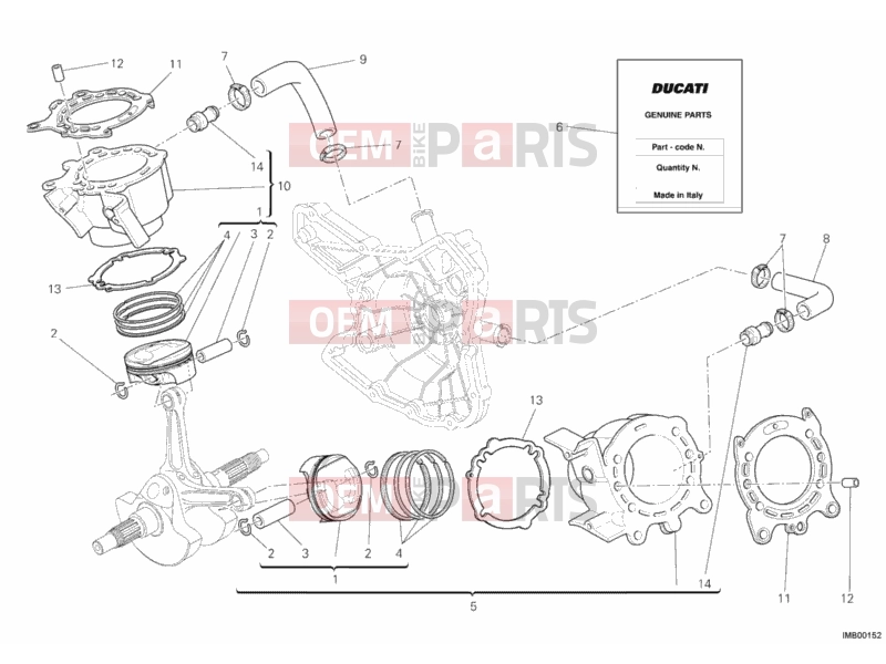 DUCATI 2011 Multistrada 1200 ABS CYLINDER - PISTON » ENGINE CASE