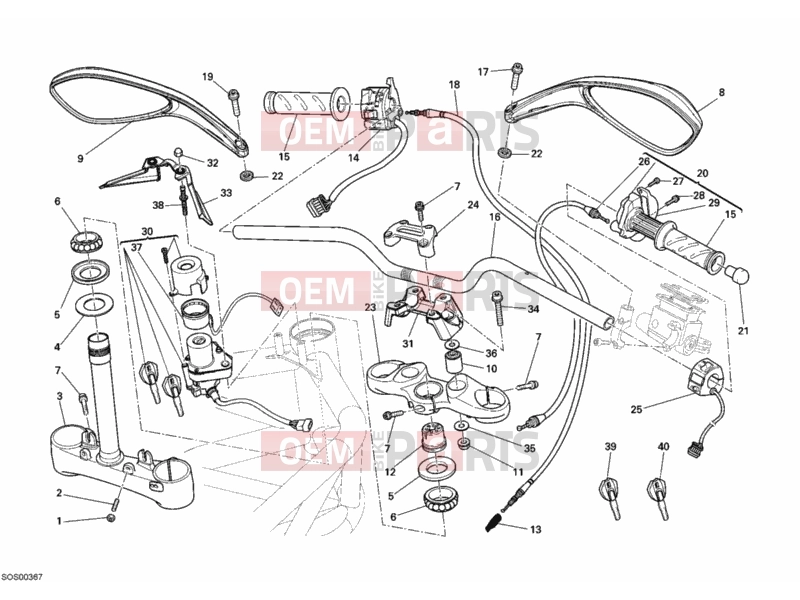 DUCATI 2011 Monster 696 HANDLEBAR » HANDLE BAR