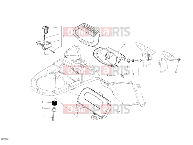 DUCATI 2011 Diavel INSTRUMENT PANEL » HANDLE BAR