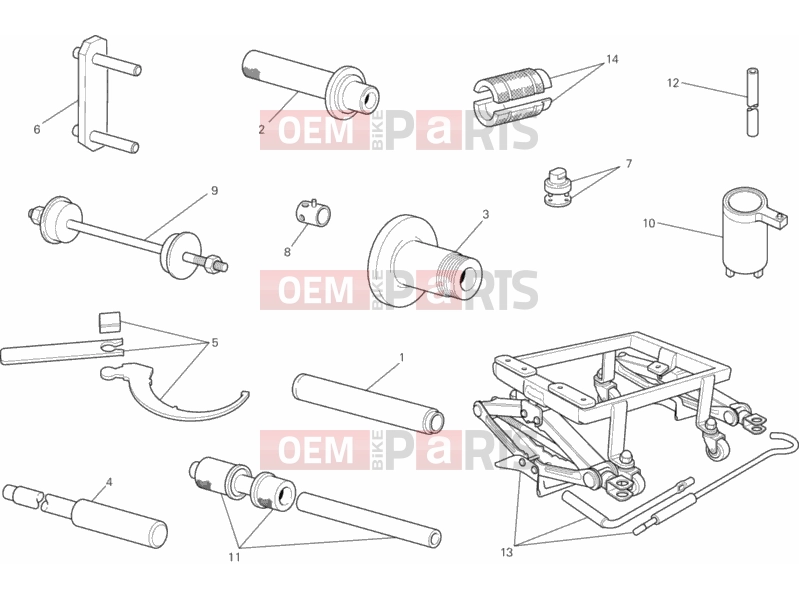 DUCATI 2011 Diavel Carbon WORKSHOP SERVICE TOOLS, FRAME » FRAME