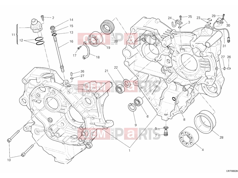 DUCATI 2011 Streetfighter CRANKCASE » ENGINE CASE