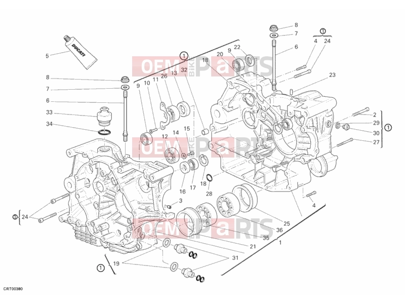 DUCATI 2010 Multistrada 1100 CRANKCASE » ENGINE CASE