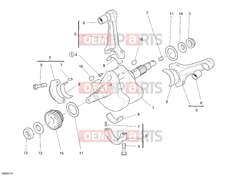 DUCATI 2010 Multistrada 1100 S CRANKSHAFT » ENGINE CASE