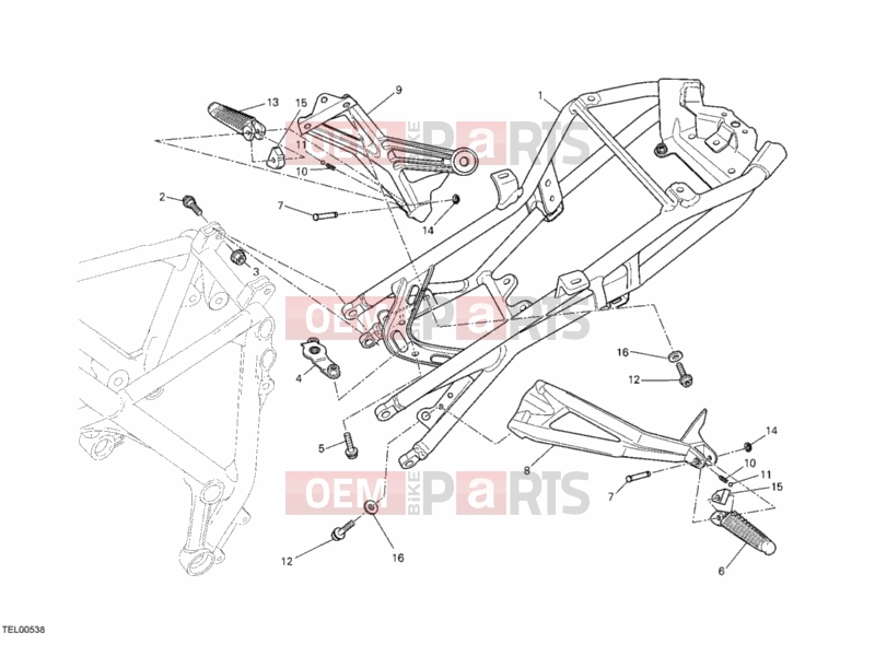 REAR FRAME » FRAME - Ducati Streetfighter 2010