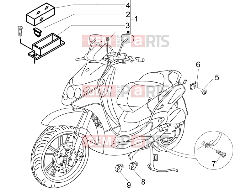Electrical system » Main cable harness - Piaggio Beverly 125 2006
