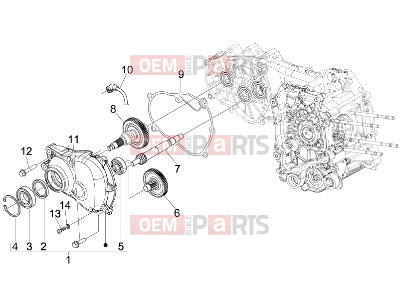 Engine » Reduction unit - Piaggio Beverly 125 Tourer 2009