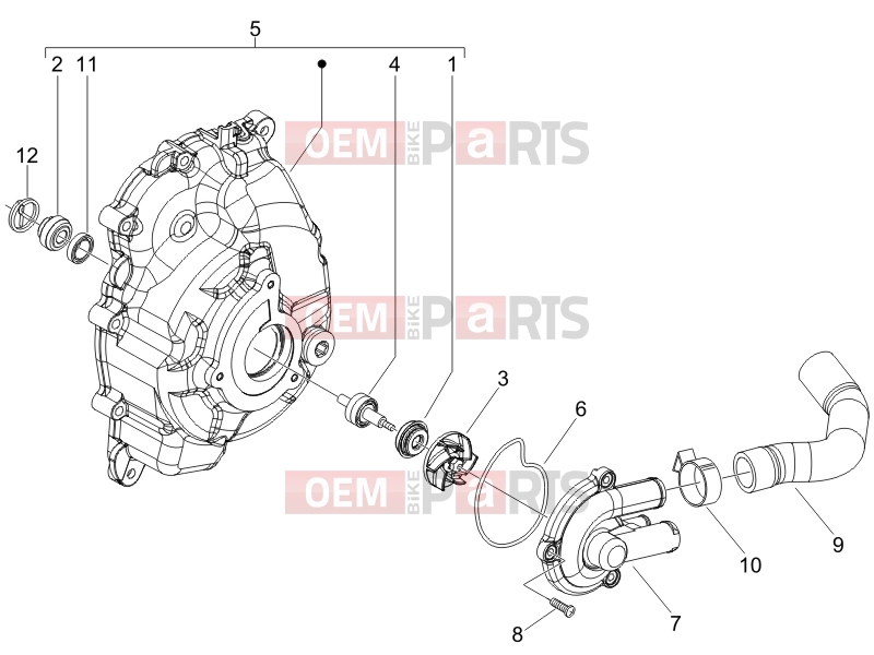 PIAGGIO Beverly 250 Engine » Cooler pump