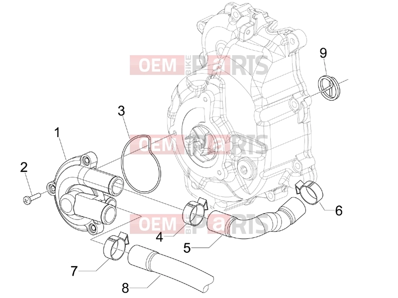 Engine » Cooler pump - Piaggio Beverly 250 Cruiser 2008