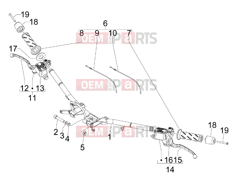 PIAGGIO Beverly 250 Tourer Handlebars/Steering » Handlebars - Master cil.