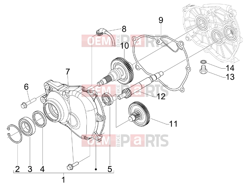 Engine » Reduction unit - Piaggio Beverly 300 ie ABS 2018