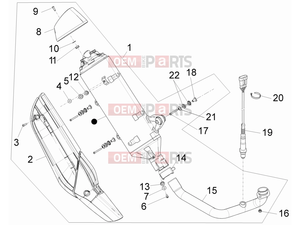 PIAGGIO Beverly 350 4T 4V ie Sport Touring Engine » Silencer