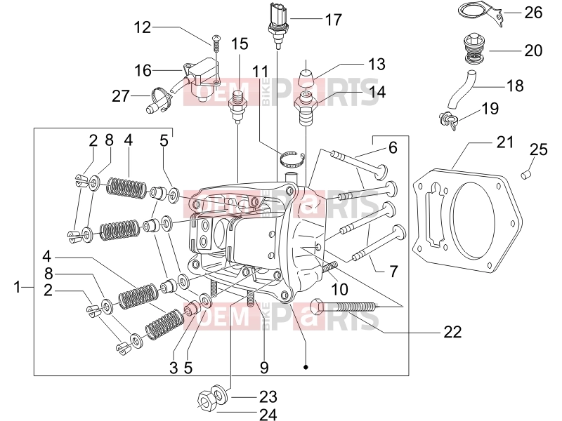 Engine » Head unit - Valve - Piaggio Beverly 500 ie 2008