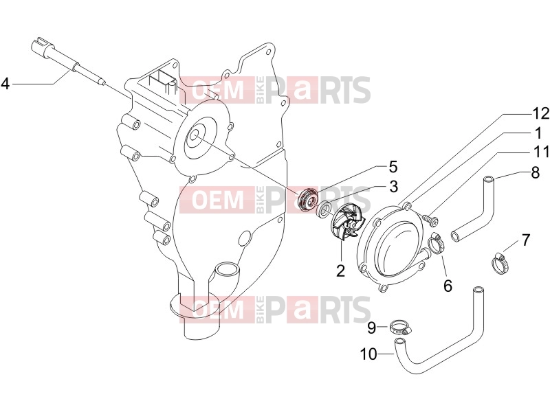 Engine » Cooler pump - Piaggio BV 500 ( USA / CA ) 2005