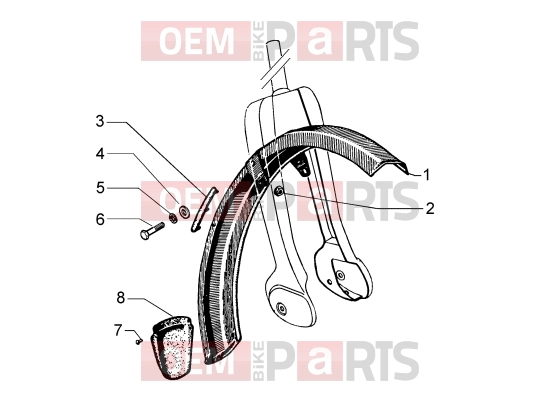 Chassis » Front mudguard - Piaggio Ciao