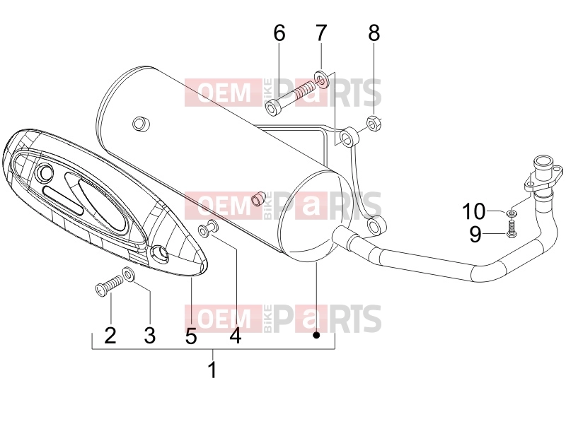 Engine » Silencer - Piaggio Fly 100 2006