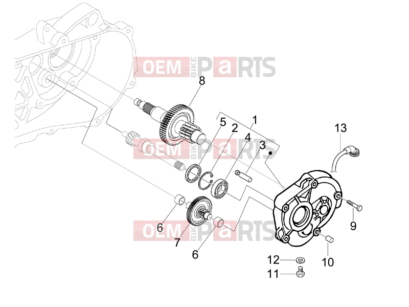 PIAGGIO Fly 100 Engine » Reduction unit