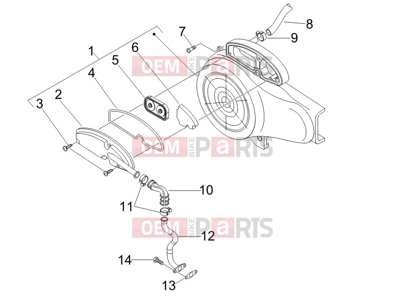 Engine » Secondary air box - Piaggio Fly 100 2012