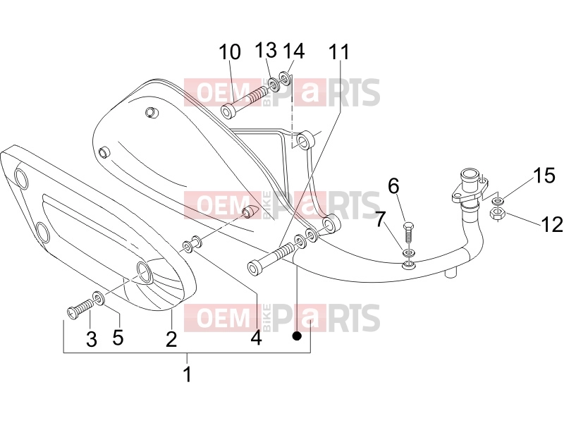 PIAGGIO Fly 125 Engine » Silencer