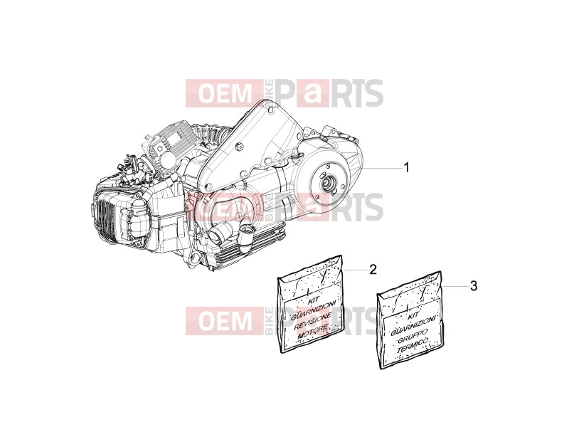 PIAGGIO Fly 125  Engine » Engine, assembly