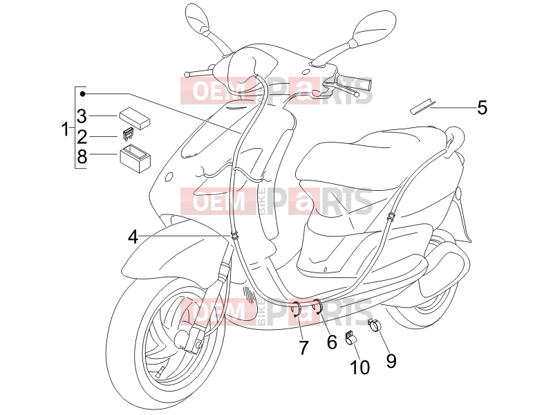 PIAGGIO Fly 125  Electrical system » Main cable harness