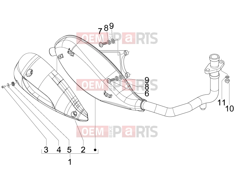 Engine » Silencer - Piaggio Fly 125 2008