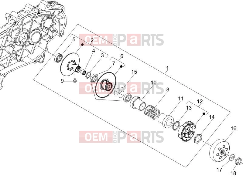 PIAGGIO Fly 150 Engine » Driven pulley