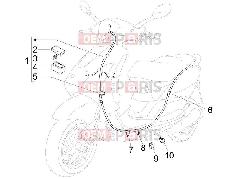 PIAGGIO Fly 150 Electrical system » Main cable harness