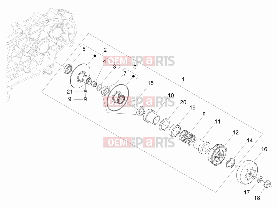 PIAGGIO Fly 150 Engine » Driven pulley