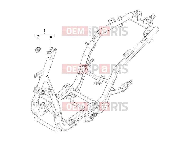 Frame - Plastic parts - Coachwork » Frame/bodywork - Piaggio Fly 150 2012