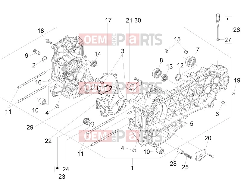 PIAGGIO Fly 150 Engine » Crankcase