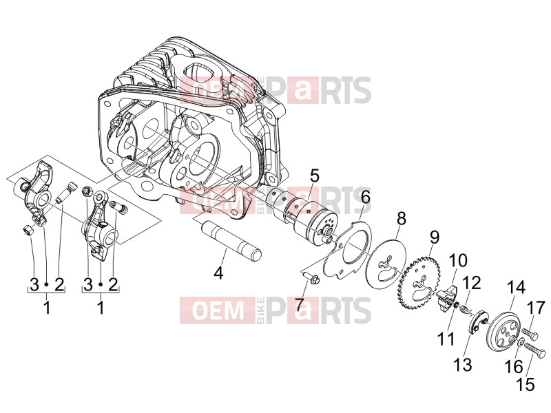 PIAGGIO Fly 150 Engine » Rocking levers support unit