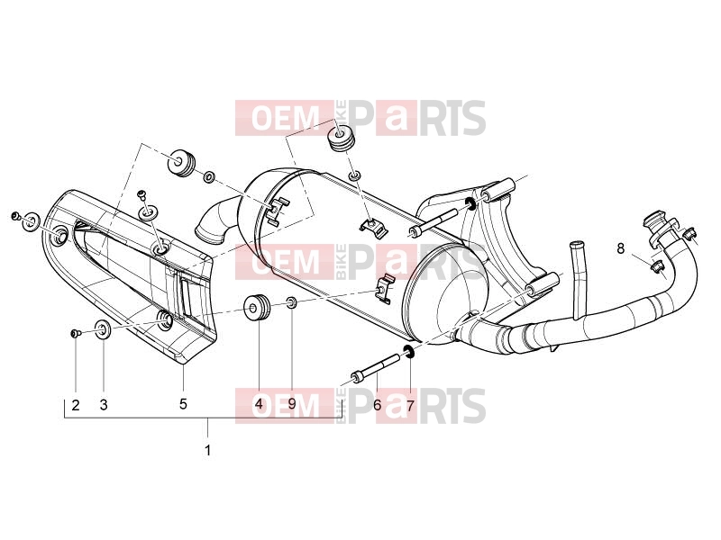 Engine » Silencer - Piaggio Fly 50 2T 2011