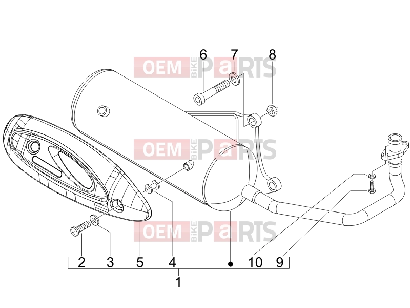 Engine » Silencer - Piaggio Fly 50 4T 2011